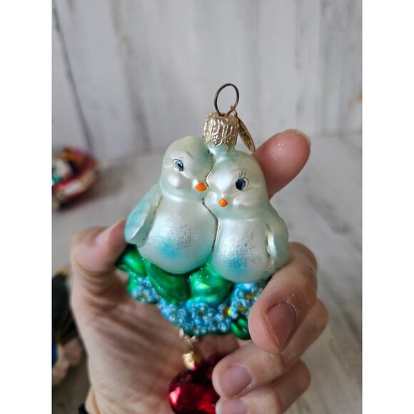 Radko lovey dovey Dove bird heart morning ornament vintage Xmas tree - Picture 11 of 11